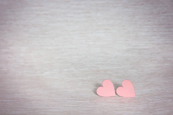 Two hearts. Background for congratulations with pink hearts.