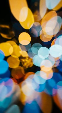 Soyut bulanıklık arka plan. Defokus ışıkları Bokeh ile Noel ağacı