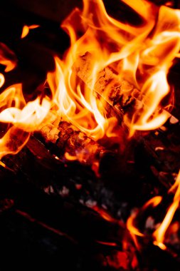 Kömür yangın arka plan sıcak