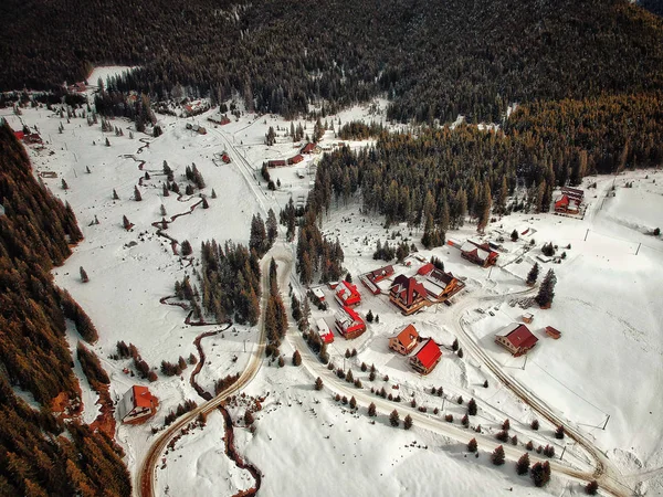 Sureanu kayak alanı Karpat dağları Romanya Kış manzara