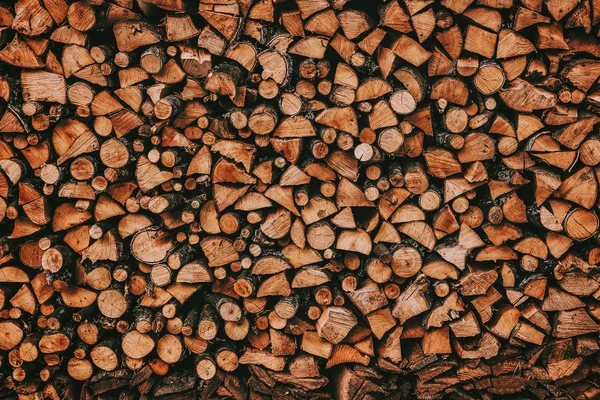 Piled Wood Logs Background Fire Wood — Stock Photo, Image