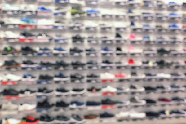 Blurred Image Shoes Department Store Bokeh Background Usage — Stock Photo, Image