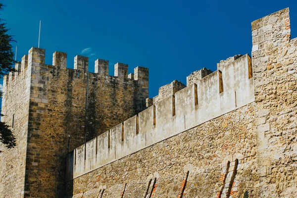 Fortaleza San Jorge Vista Lisboa Portugal Castelo Sao Jorge — Foto de Stock