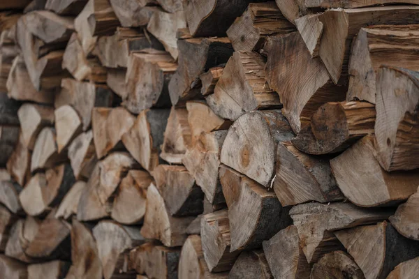 Wood background Stack of chopped firewoods prepared for winter — Stock Image Wood Background Stack Chopped Firewoods Prepared Winter Stock Image