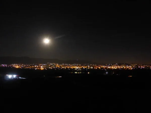 Vista Ciudad Kislovodsk Por Noche —  Fotos de Stock