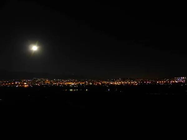 Vista Ciudad Kislovodsk Por Noche — Foto de Stock