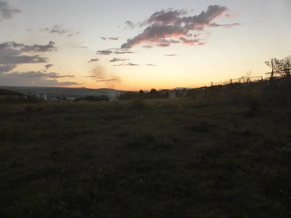 Sky Clouds Sunset Horizon Line — Stock Photo, Image