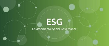 Esg çevresel sosyal yönetim sürdürülebilir güç yenilenebilir enerji yeşil çevre dostu ikon arka plan