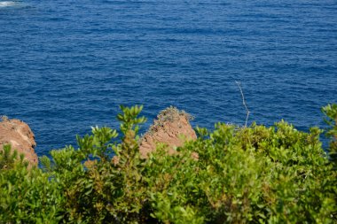 Denizin tüm Fransız sahil boyunca cannes ve saint-raphael arasında çalışan bir feribot gemide görüldü corniche de l'esterel