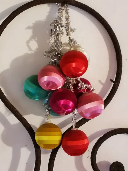 Decorações Natal Forma Bolas Natal Para Colocar Nas Árvores — Fotografia de Stock