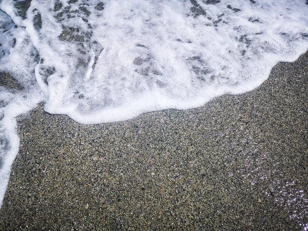 Hintergründe Des Meerwassers Das Sandstrand Endet — Stockfoto