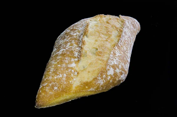 Pão Com Fundo Preto — Fotografia de Stock