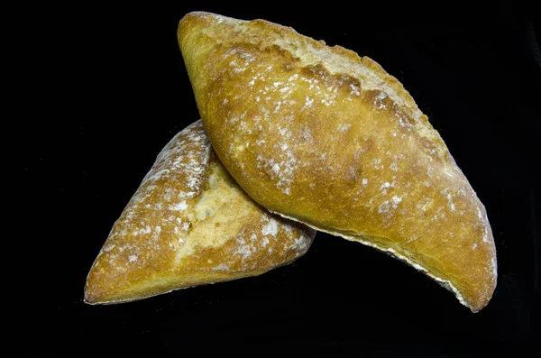 Bread with black background