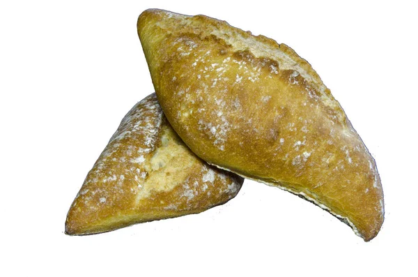 Beyaz arka plan ile ekmek