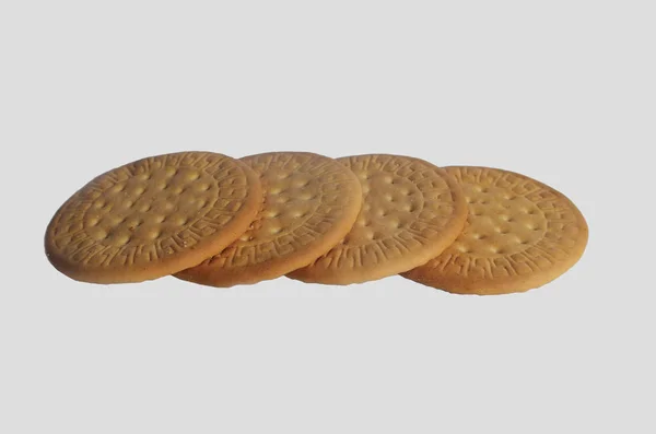 Braune Kekse Als Zwischenmahlzeit — Stockfoto