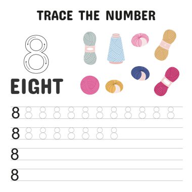 İplik Topları ile 8 Numaralı İşlem Tablosu