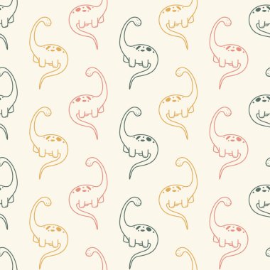 Pastel Dino Seamless Pattern for Baby Products