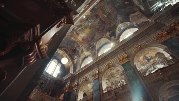 Architecture garrison temple Church in Ukraine — Stock Video