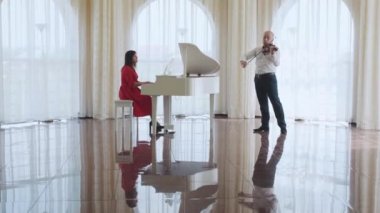 Klasik müzisyen orkestra müzik çalma