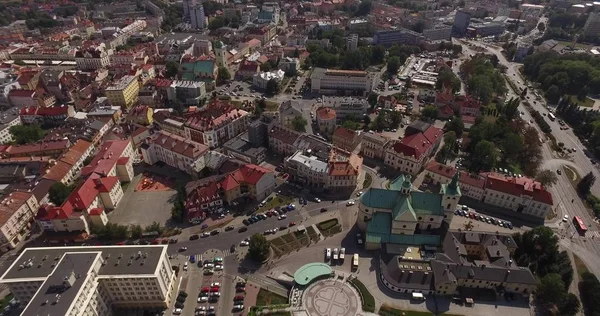 Lotnicze z Rzeszów, Polska. Widok na miasto — Zdjęcie stockowe