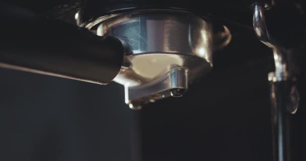 Coffee machine preparing cup of coffee — Stock Video