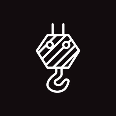 Vinç kanca web simgesi. Vektör çizim 