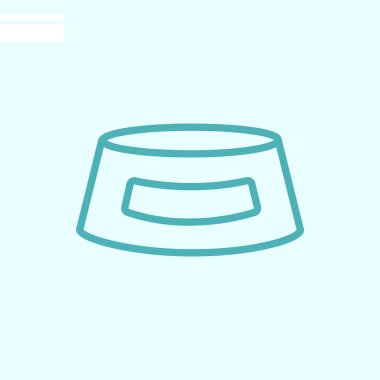 köpek kase web simgesi. Vektör çizim 