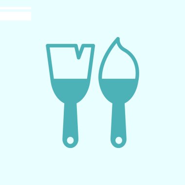 Boya fırçaları web simgesi. Vektör çizim