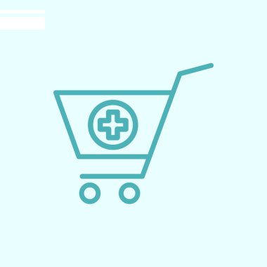 alışveriş sepeti web simgesi. vektör çizim 