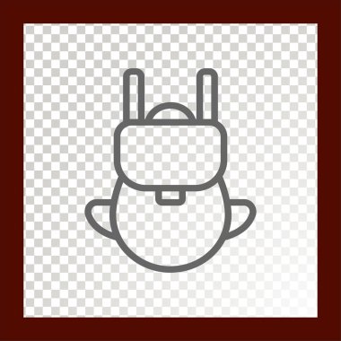 Sırt çantası web simgesi. Vektör çizim 