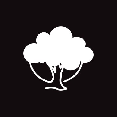 Ağaç web simgesi. Vektör çizim 