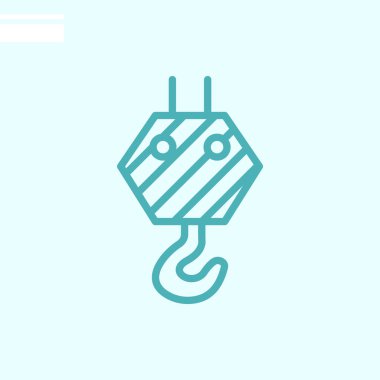 Vinç kanca web simgesi. Vektör çizim 