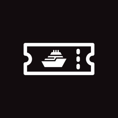 Bilet web simgesi. Vektör çizim 