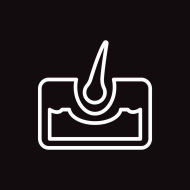 saç folikülü renk web simgesi. vektör çizim