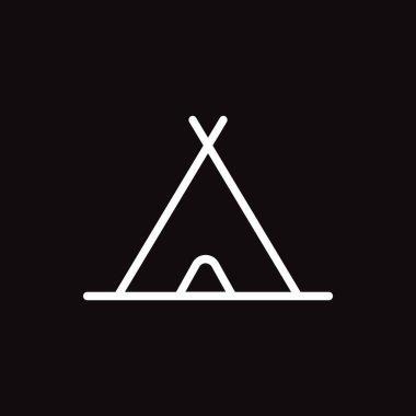 kamp web simgesi. Vektör çizim 