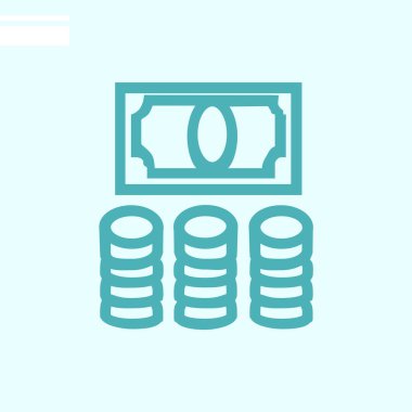 ödeme web simgesi. Vektör çizim