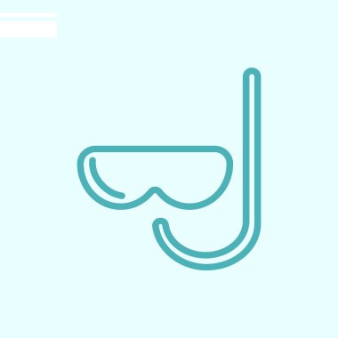 Dalış maske renk web simgesi. vektör çizim