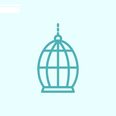 kuş kafes web simgesi. vektör çizim. 