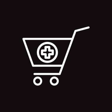 alışveriş sepeti web simgesi. vektör çizim 