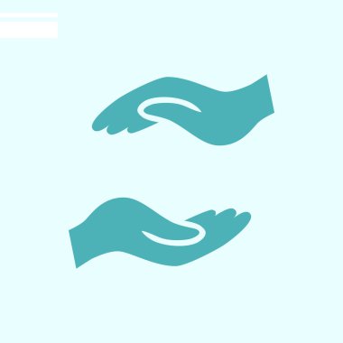 Eller ağ simgesi. Vektör illüstrasyonu