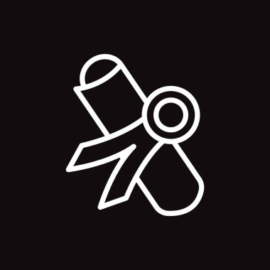 Sertifika web simgesi. vektör çizim 