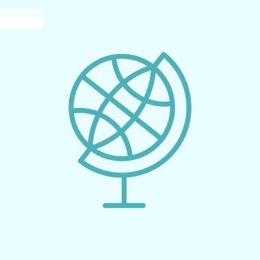 Globe web simgesi. Vektör illüstrasyonu 