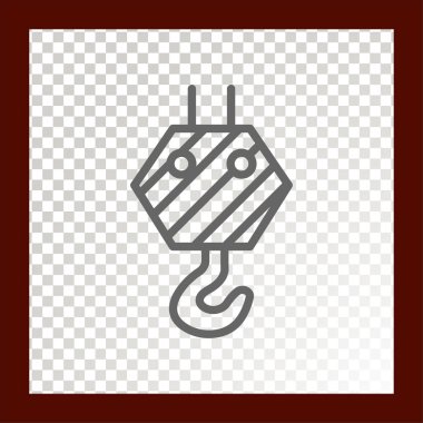 Vinç kanca web simgesi. Vektör çizim 