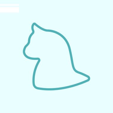 Kedi ağı simgesi. Vektör illüstrasyonu. 