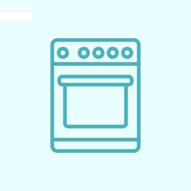 mutfak ocağı web simgesi. Vektör çizim 