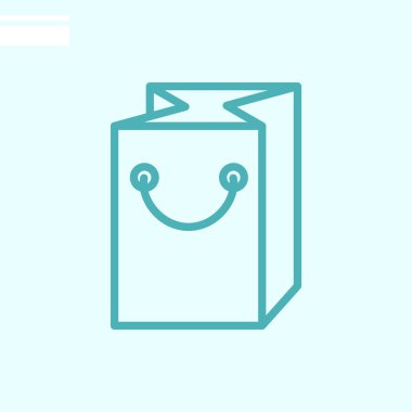 alışveriş çantası web simgesi. Vektör çizim 