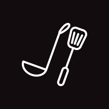 mutfak eşyaları renk web simgesi, vektör çizim.