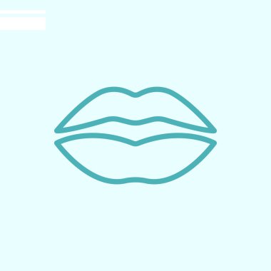 dudaklar web simgesi. Vektör çizim  