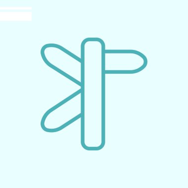 Yön web simgesi. Vektör çizim 