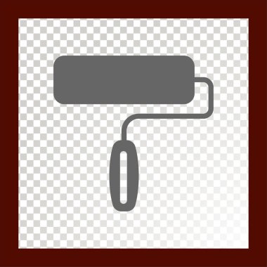 Silindir satırı simgesi, vektör çizim boya